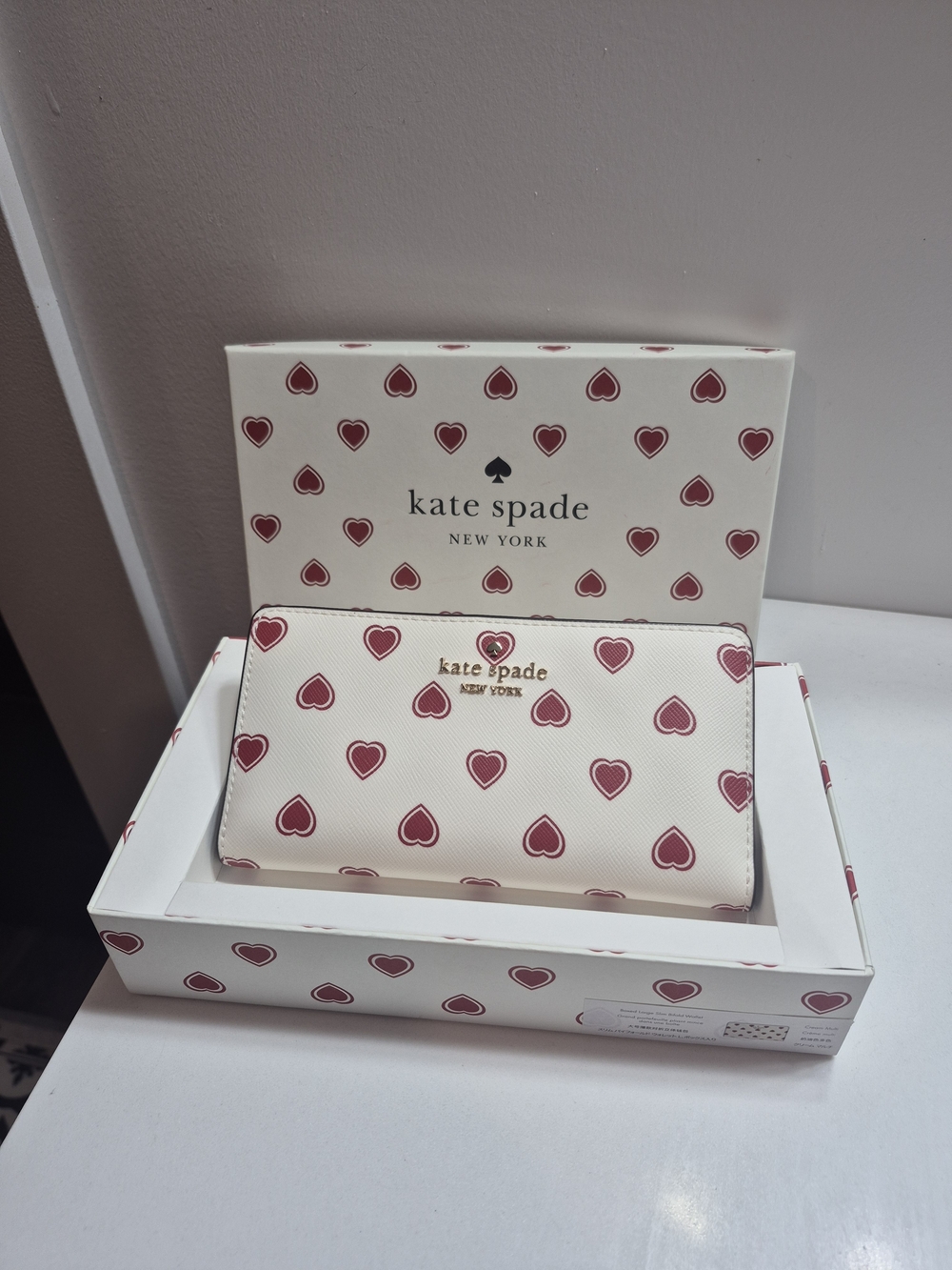 💗 Kate Spade New York Madison Boxed Large Slim Bifold Wallet